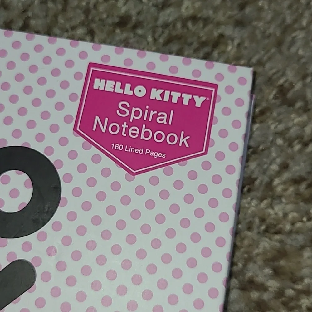 Hello Kitty Pink Polka Dot Spiral Notebook